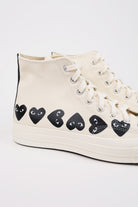 Comme des Garçons PLAY - CdG PLAY x Converse Chuck Taylor Hi - White/Black Hearts - Canoe Club