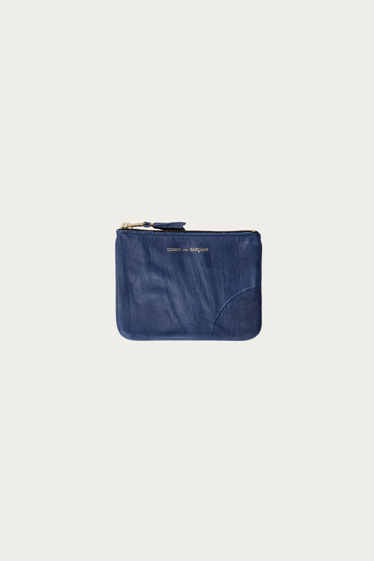 Comme des Garçons WALLET - Washed Zip Pouch - Navy - Canoe Club