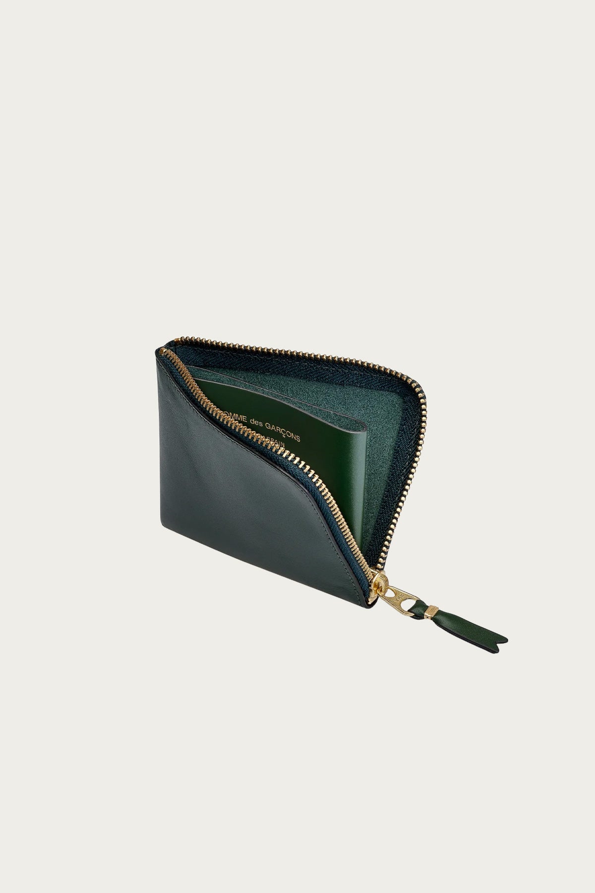 Comme des Garçons WALLET - Zip-Around Wallet - Bottle Green - Canoe Club
