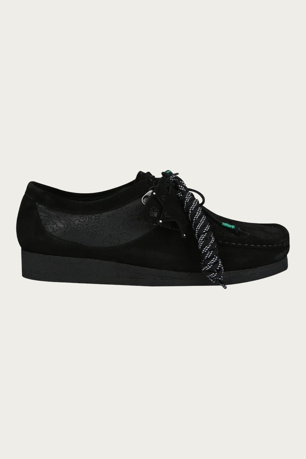 Clarks - Anderson Bell x Clarks Wallabee - Black Embroidery - Canoe Club