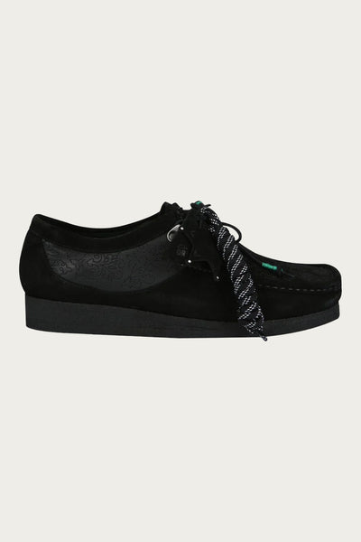 Anderson Bell x Clarks Wallabee | Black Embroidery | Canoe Club