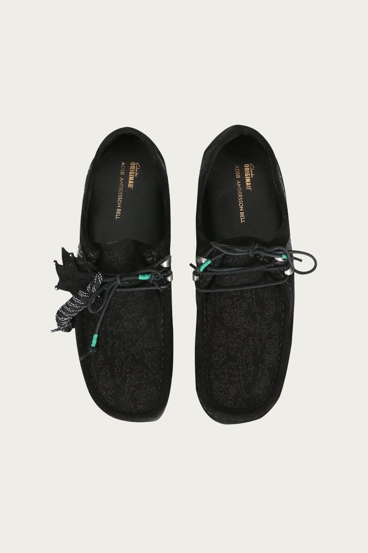 Clarks - Anderson Bell x Clarks Wallabee - Black Embroidery - Canoe Club