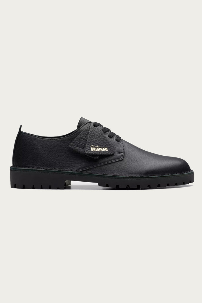 Clarks - Desert Rock Lo - Black Leather - Canoe Club