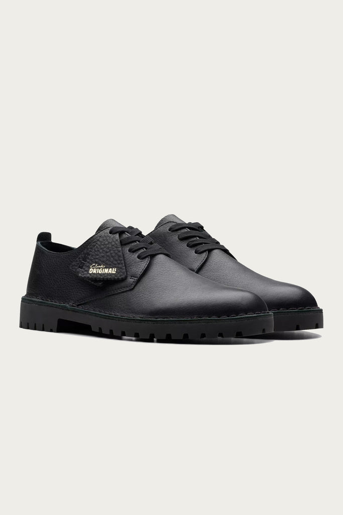 Clarks - Desert Rock Lo - Black Leather - Canoe Club