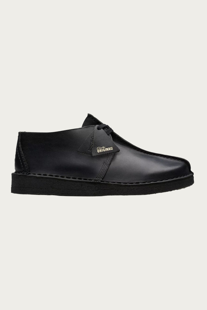 Clarks - Desert Trek - Black Smooth Leather - Canoe Club