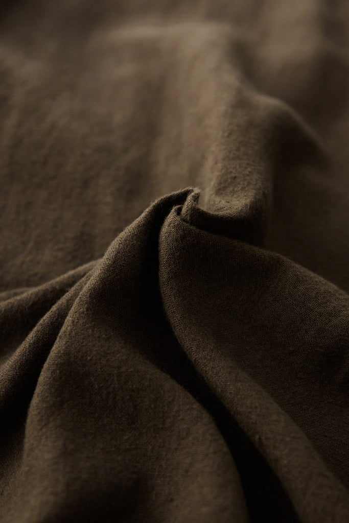 CONFECT - Linen Double Breasted Jacket - Dark Khaki - Canoe Club