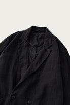CONFECT - Linen Double Breasted Jacket - Ink Black - Canoe Club