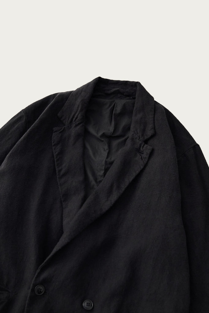 CONFECT - Linen Double Breasted Jacket - Ink Black - Canoe Club