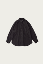 CONFECT - Brushed Linen Regular Collar Shirt - Black - Canoe Club