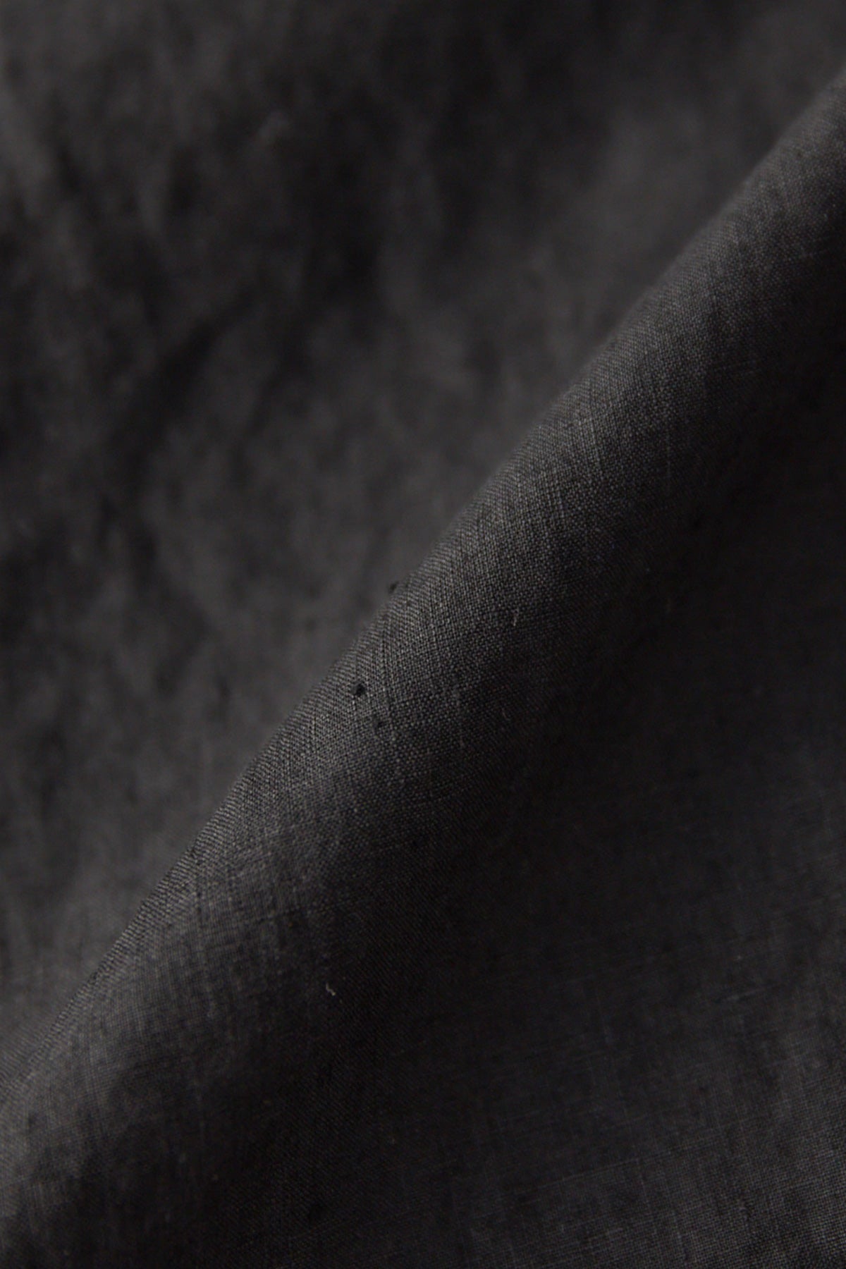 CONFECT - High Count Linen Regular Collar Shirt - Black - Canoe Club