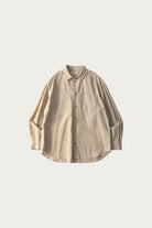 CONFECT - High Count Linen Regular Collar Shirt - Natural - Canoe Club