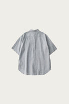 CONFECT - High Twist Yarn Ramie Short-Sleeve Regular Collar Shirt - Light Blue - Canoe Club