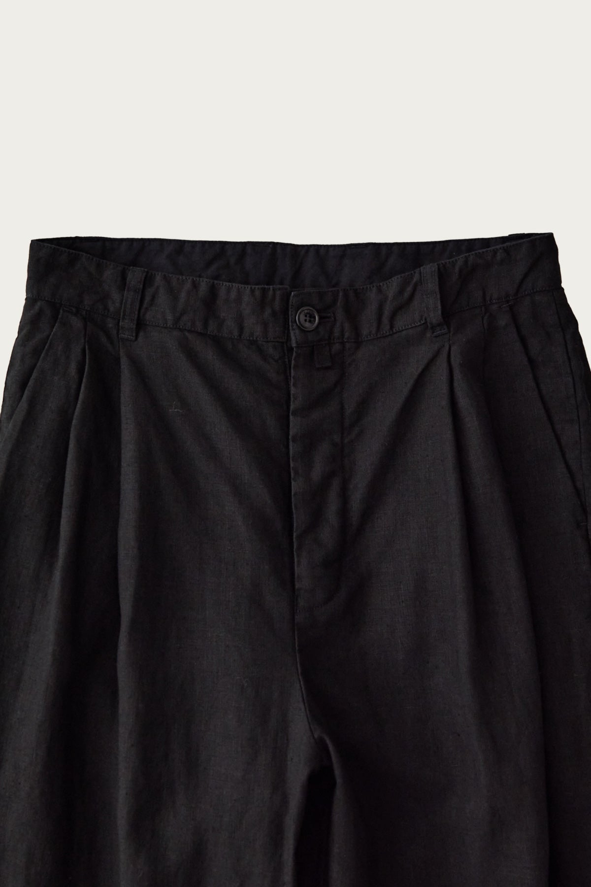 CONFECT - Linen Canvas Trousers - Black - Canoe Club