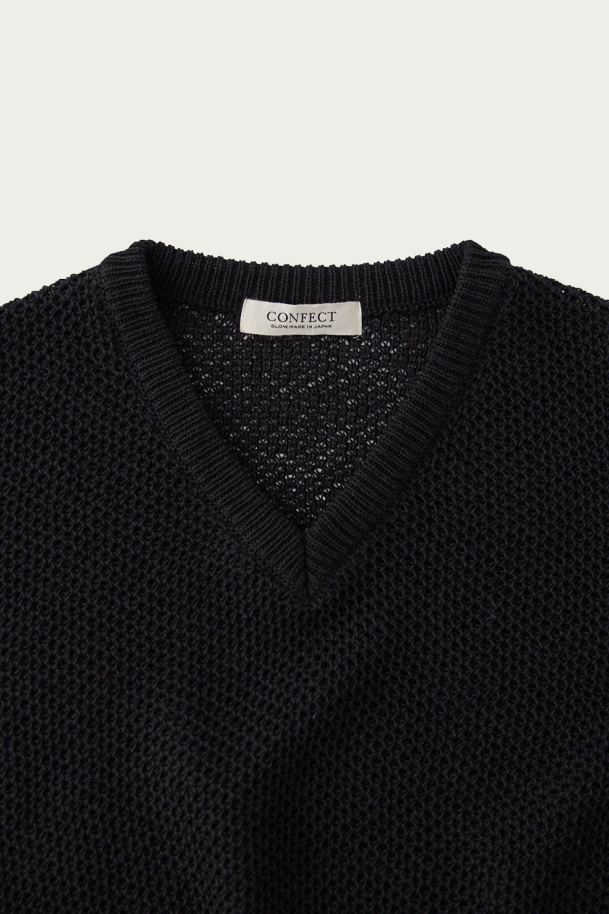 CONFECT - Linen Cotton Hemp Knit Vest - Black - Canoe Club