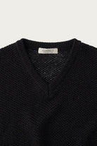 CONFECT - Linen Cotton Hemp Knit Vest - Black - Canoe Club