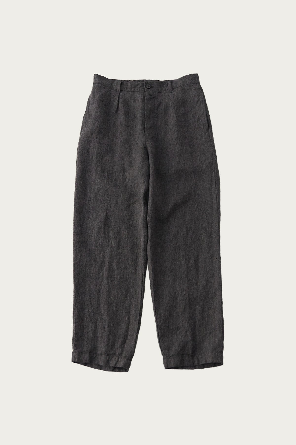 CONFECT - Linen Melange Twill Easy Trousers - Black - Canoe Club