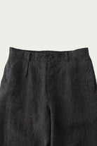 CONFECT - Linen Melange Twill Easy Trousers - Black - Canoe Club