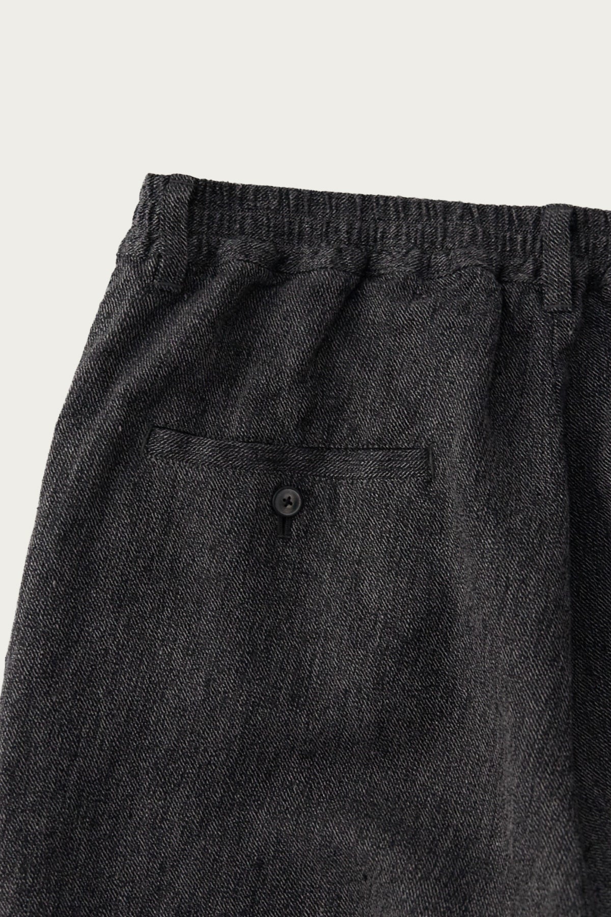 CONFECT - Linen Melange Twill Easy Trousers - Black - Canoe Club