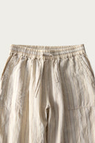 CONFECT - Linen Natural Stripe Easy-Fit Pants - Stripe - Canoe Club