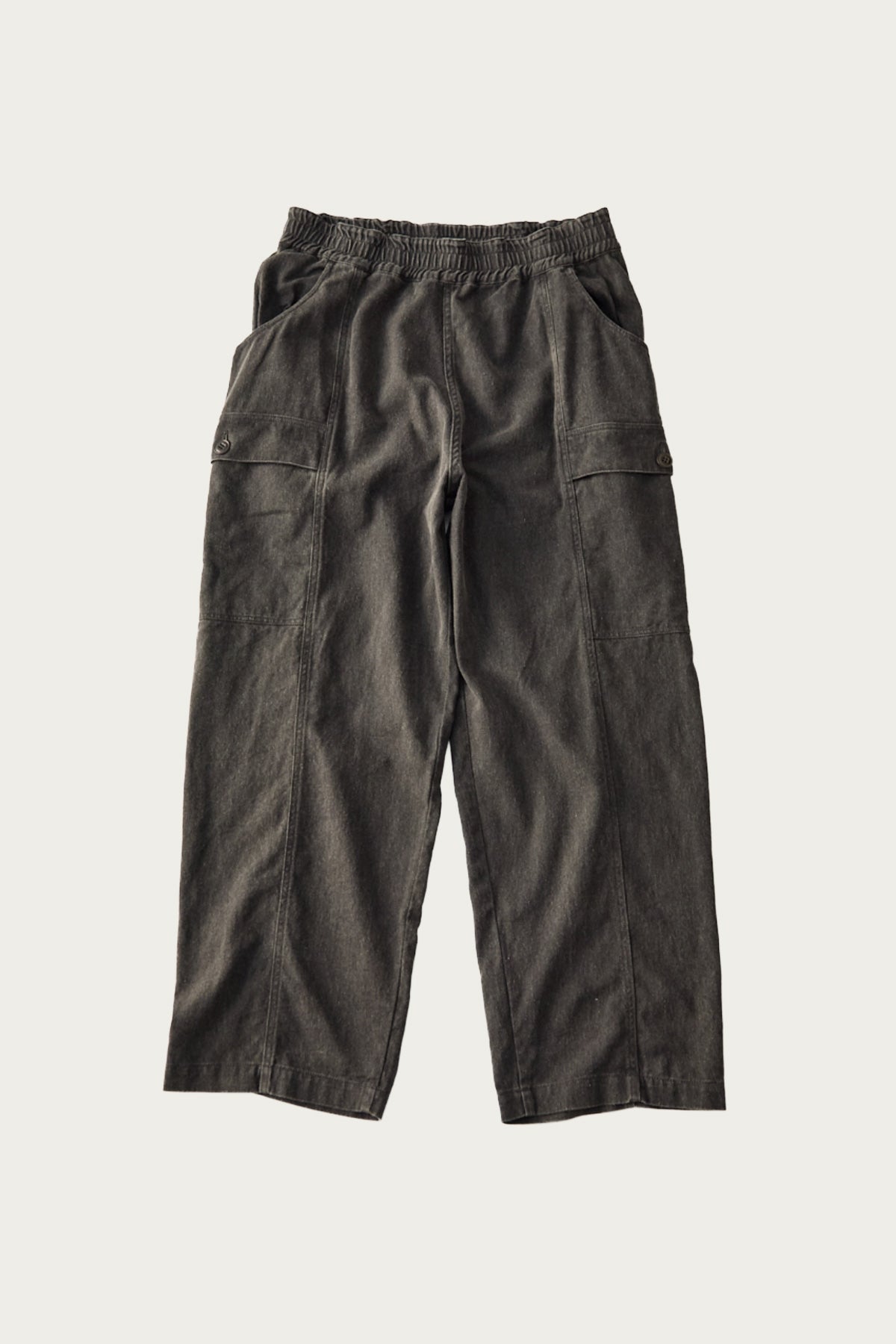 CONFECT - Cotton Linen Pigment-Coated Gear Pants - Ink Black - Canoe Club