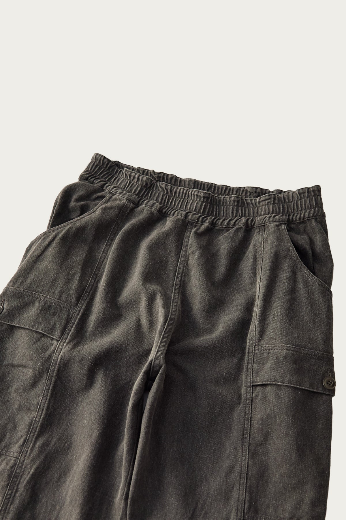 CONFECT - Cotton Linen Pigment-Coated Gear Pants - Ink Black - Canoe Club