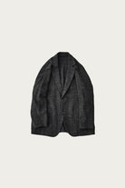 CONFECT - Wool Cotton Linen Melange Tweed Jacket - Black - Canoe Club