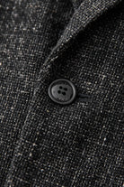 CONFECT - Wool Cotton Linen Melange Tweed Jacket - Black - Canoe Club
