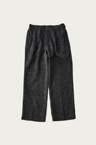 CONFECT - Wool Cotton Linen Melange Tweed Trousers - Black - Canoe Club