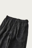 CONFECT - Wool Cotton Linen Melange Tweed Trousers - Black - Canoe Club