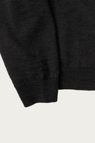 CONFECT - Wool Linen Knitted Polo Shirt - Ink Black - Canoe Club