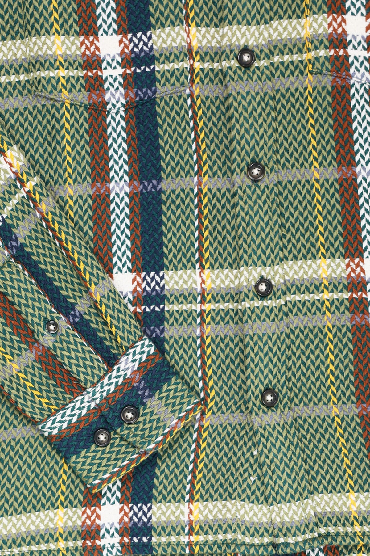 Corridor - Acid Plaid Cabin Longsleeve - Army - Canoe Club