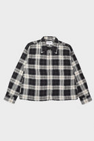 Corridor - Dobby Plaid Zip Shirt - Black - Canoe Club