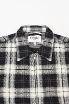 Corridor - Dobby Plaid Zip Shirt - Black - Canoe Club
