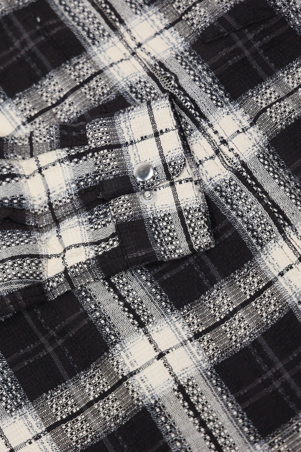Corridor - Dobby Plaid Zip Shirt - Black - Canoe Club