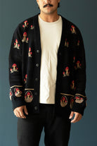 Corridor - Mushroom K12 Cardigan - Black - Canoe Club