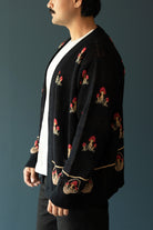 Corridor - Mushroom K12 Cardigan - Black - Canoe Club