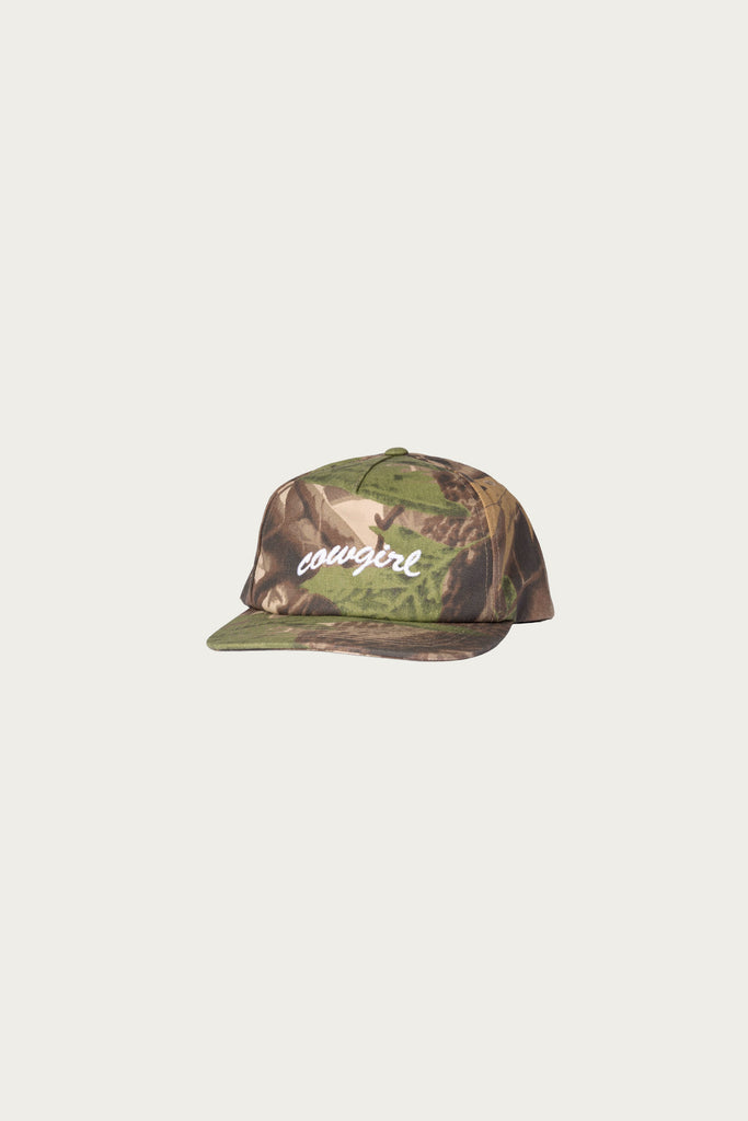 Cowgirl - 6 Panel Script Hat - Camo - Canoe Club