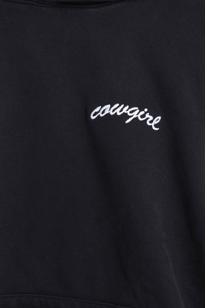 Cowgirl - Pocket Script Hoodie - Black - Canoe Club