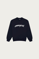 Cowgirl - Cowgirl Script Crewneck - Navy - Canoe Club