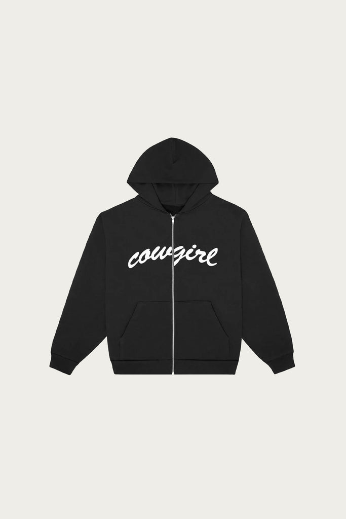 Cowgirl - Script Zip Hoodie - Black - Canoe Club