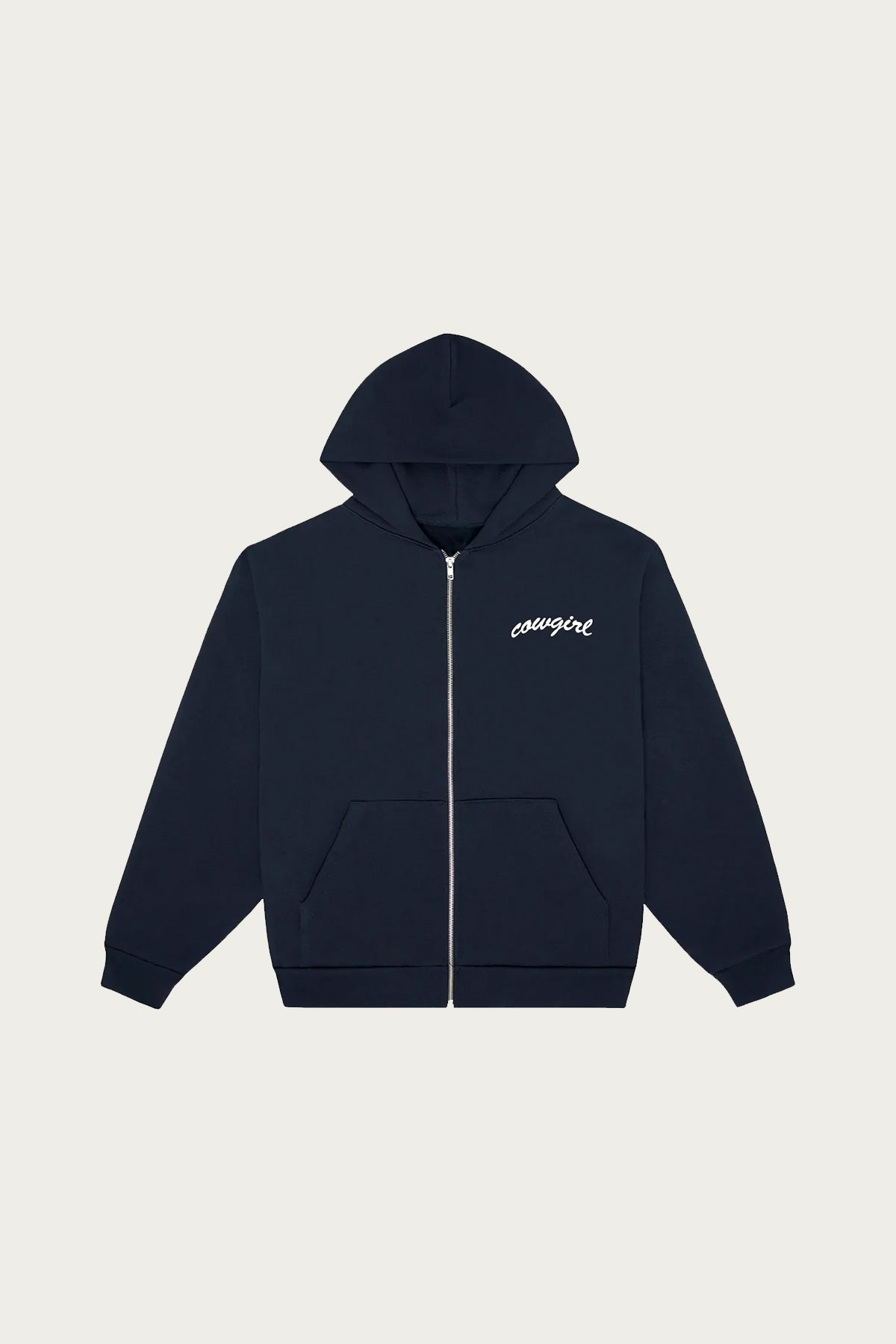 Cowgirl - Small Script Zip-Hoodie - Dark Navy - Canoe Club