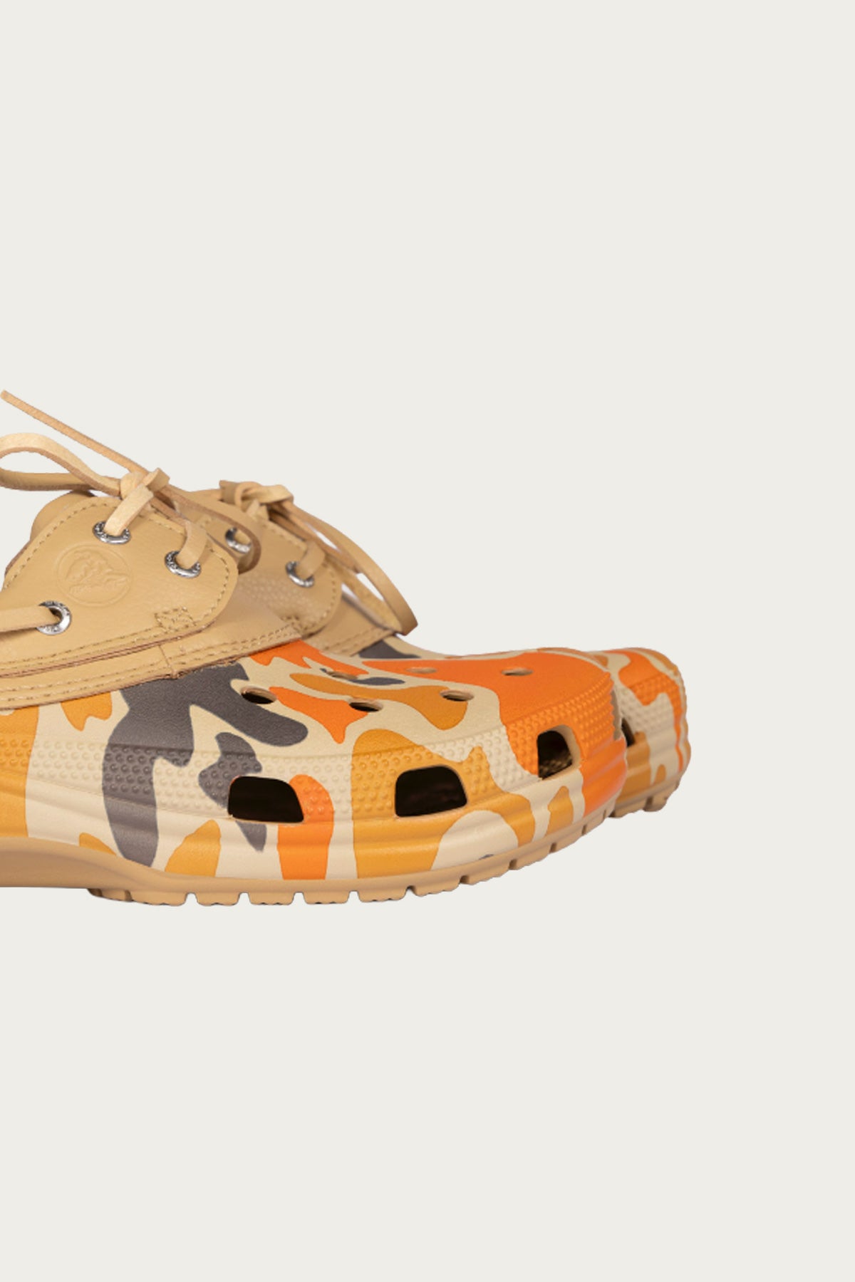 Crocs - Classic Duck Camo Boat Shoe - Tan/Shocking Orange - Canoe Club
