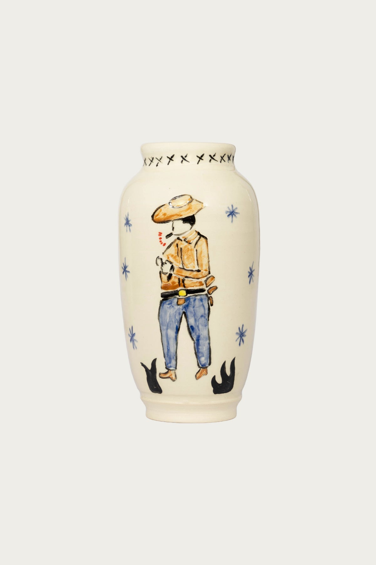 Danny D's Mud Shop - Lone Cowboy Vase - Canoe Club