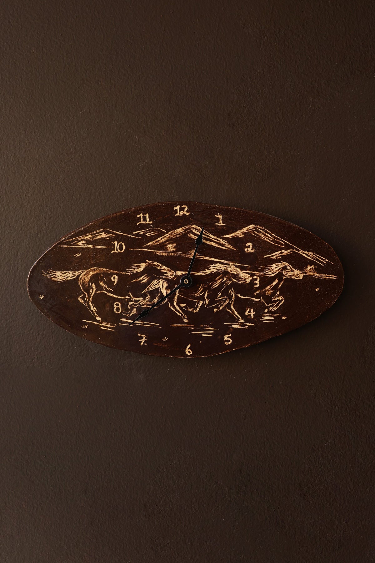 Danny D's Mud Shop - Western Motif Clock - Brown - Canoe Club