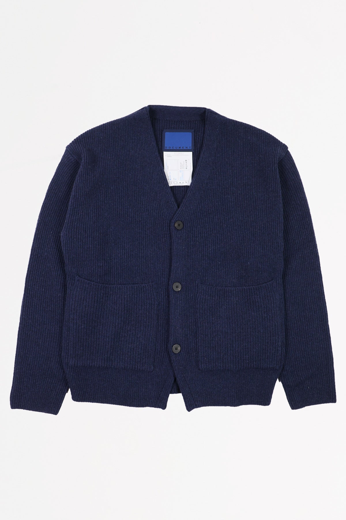 Document - Cashmere Blend V-Cardigan - Ocean - Canoe Club