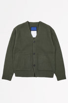 Document - Cashmere Blend V-Cardigan - Soldier - Canoe Club