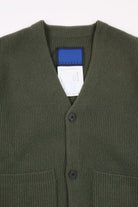 Document - Cashmere Blend V-Cardigan - Soldier - Canoe Club