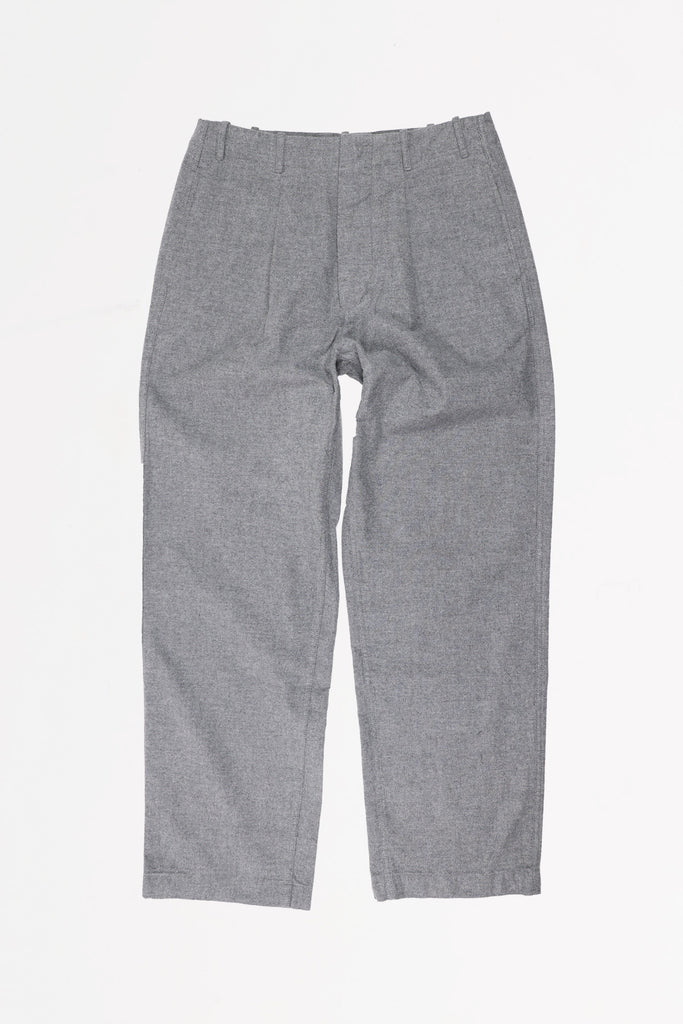 Document - Cotton Flannel Belted Trousers - Grey - Canoe Club