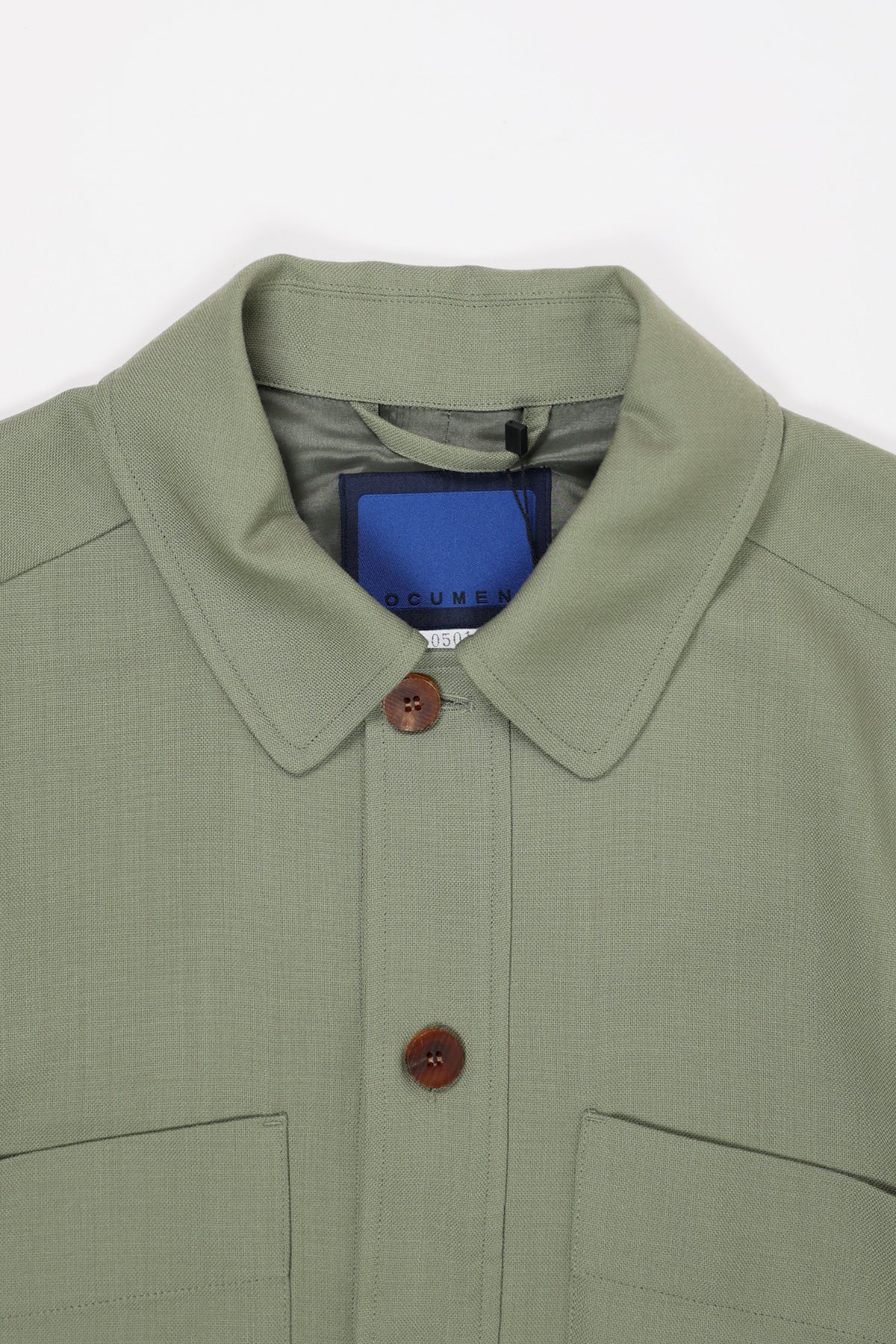 Document - Fox Brothers Wool Shirting Jacket - Khaki - Canoe Club