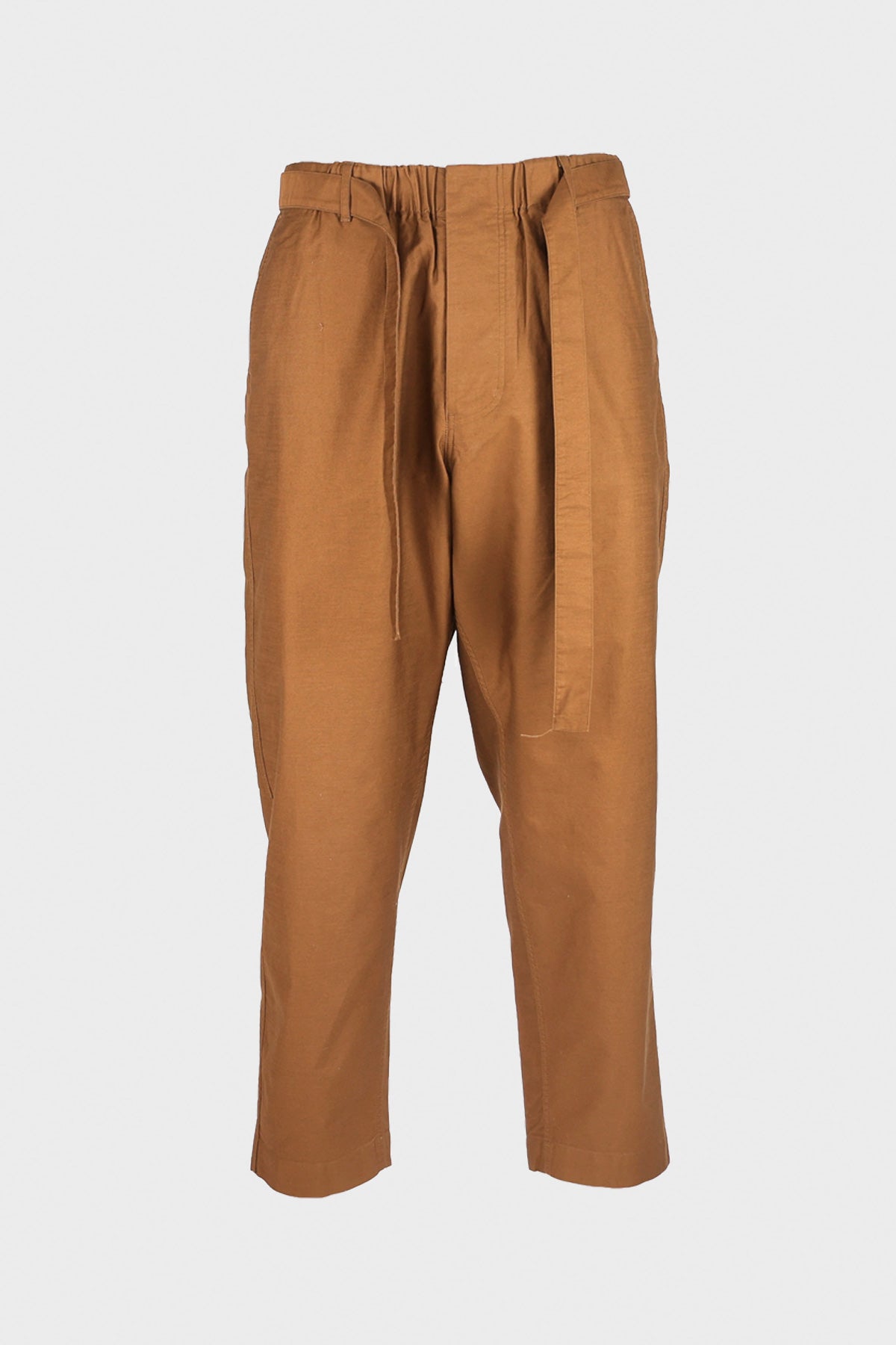 Document - Slab Moleskin Wide Tucked Trousers - Camel - Canoe Club